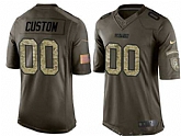 Nike Green Bay Packers Customized Men's Olive Camo Salute To Service Veterans Day Limited Jersey